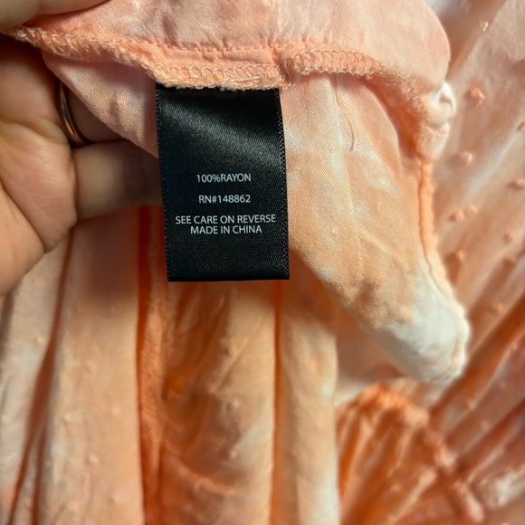 Torrid Women's Peach Tie-Dye Clip-
Dot Kimono Wrap Size 3 - Picture 3 of 5